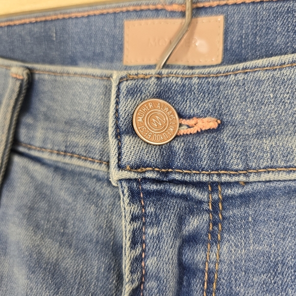 Mother The Midrise Dazzler Ankle Fray Weekend Kitten Denim Jeans - Picture 3 of 13